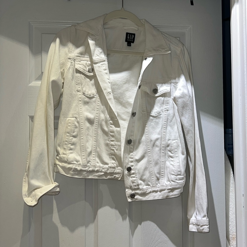 GAP white denim jacket